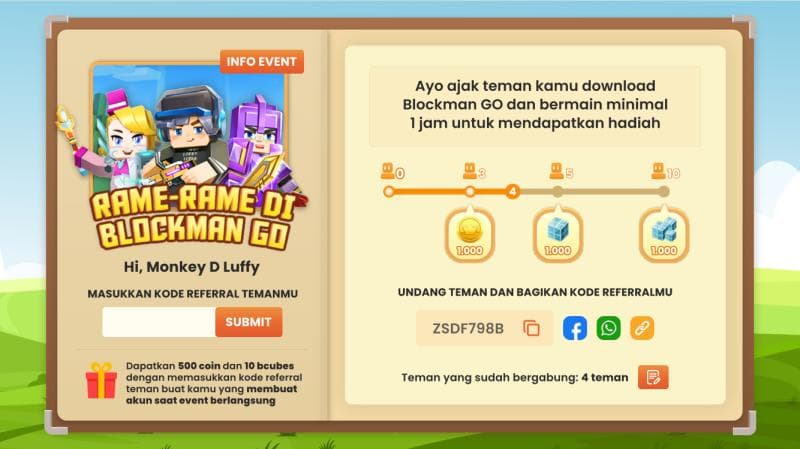 Blockman Go - Referral