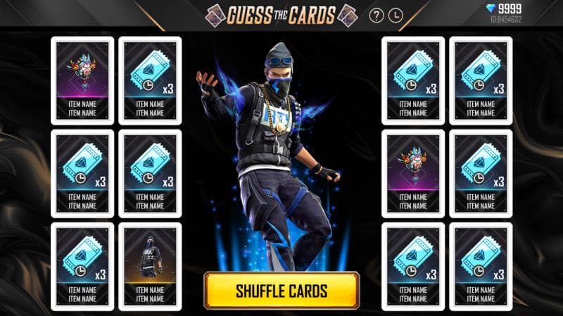 Free Fire - Guess The Card
